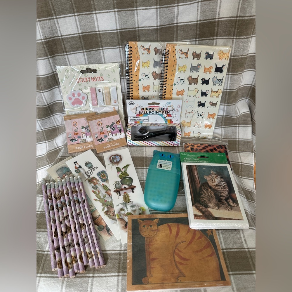 Cat-Themed Stationery Lot